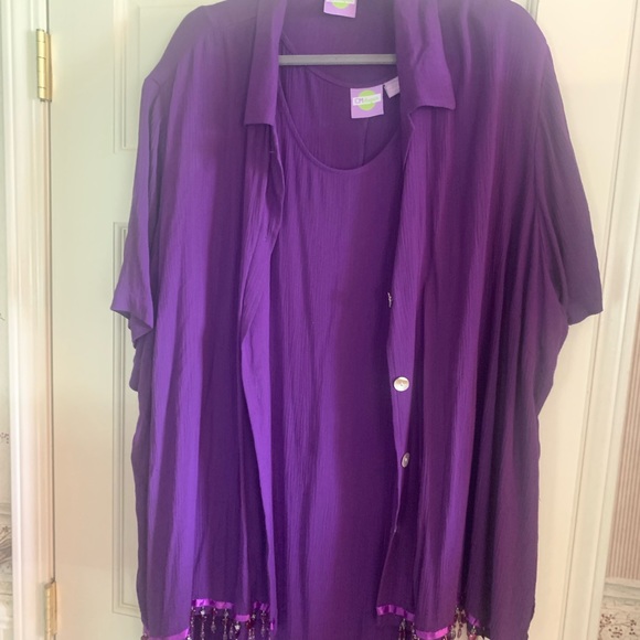 Women’s deep purple maxi dress with jacket - Picture 2 of 7